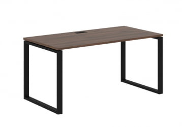 Стол письменный ЕДИС ЕКСТ 1580 Дуб Денвер темный Черный / EDIS EQST