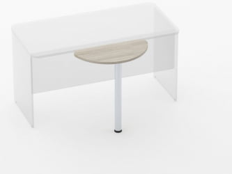 Приставка-полукруг Глассй 2.14 Дуб сантана светлый / Glassy