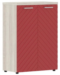 Шкаф с глухими средними дверьми и топом Torr LUX TLMC 85.1 Сосна Эдмонд Красный
