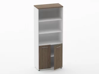 Шкаф 4 широкий верх открытый, низ закрытый Deka 10.19.111 Дуб Верцаска/Белый