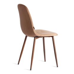 Металлический стул БРЕЕЗЕ (мод. ДЖСC-58) Велюр/металл , 44 х 53 х 86 см, Дэрк бровн (темно-коричневый) ХЛР11/ орех / BREEZE (mod. JSC-58) Dark brown HLR11/