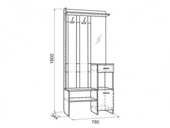 Прихожая Яр PR-0025 Дуб млечный Венге