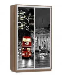 Шкаф-купе коричневый Экспресс Хит Лондон/Ясень шимо тёмный