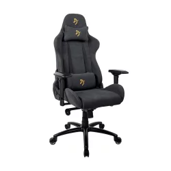 Геймерское кресло Arozzi Verona Signature Soft Fabric Черный-золотой
