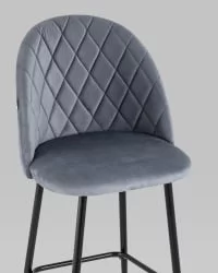 Стул барный Марсель Б велюр Серый
