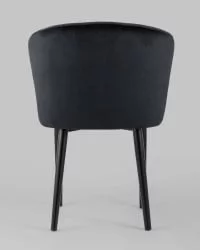 Стул с подлокотниками Нейтон велюр Черный