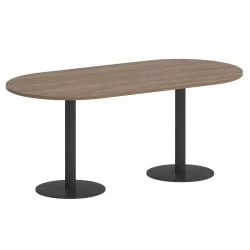 Стол овальный ХОМЕ ОФФИCЕ ВР.СП-5-180.1 Дуб Аризона/Антрацит металл / HOME OFFICE VR.SP-5-180.1