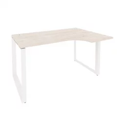 Стол эргономичный правый на О-образном м/к ОНИКС О.МО-СА-2Р Денвер Светлый/Белый / ONIX O.MO-SA-2R