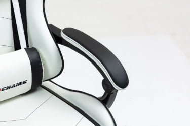 Кресло спортивное TopChairs Shadow бело-черный