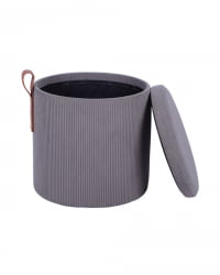 Пуф Руни КСС с ящиком вельвет темно-серый / XS