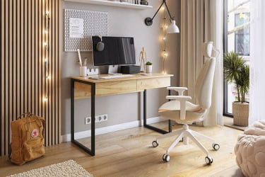 Стол Юниор SMU-01 дуб крафт золотой/черный муар