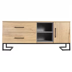 Тумба дизайнерская Loft (ТВ) Дуб натур/Бетон