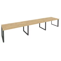 Стол переговорный (3 столешницы) ОНИКС О.МО-ПРГ-3.4 Тиквуд Светлый/Антрацит / ONIX O.MO-PRG-3.4