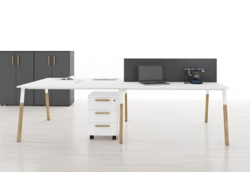 Стол журнальный Forta FCT 570 Белый премиум Дуб Гамильтон