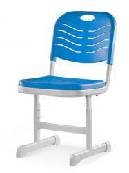 Стул ученический пластиковый регулируемый (рост 5-7) Синий