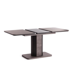 Большой обеденный стол СКАТ ЛДСП/МДФ, 120-160х80х75 см, Оникс/Графит / SKAT