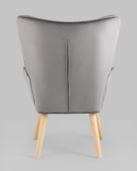 Кресло Хью велюр Серый