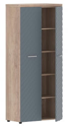 Шкаф с глухими дверьми и топом Torr LUX TLHC 85.1 Дуб Каньон Серо-голубой