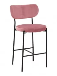 Стул полубарный Барбара (Б) велюр Пыльно-розовый
