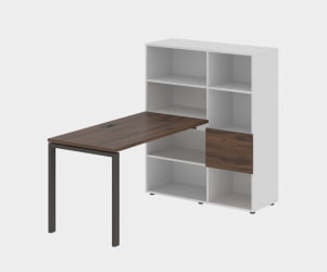 Рабочая станция ЕДИС ЕУРСТ 1113 Дуб Денвер темный Мокко Белый / EDIS EURST