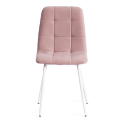 Мягкий стул CHILLY MAX Велюр/металл , 45 х 54 х 90 см , пыльно-розовый/белый