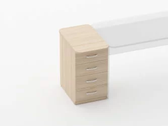 Тумба приставная на 4 ящика Глассй 3.10.10 Орех / Glassy