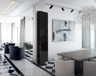 Шкаф в черном глянцевом стекле Драйв Шелф (правый) Венге