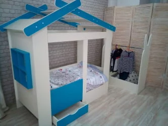 Стеллаж-вешалка Зайка Белый