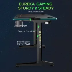 Стеклянный компьютерный стол Eureka GIP 44