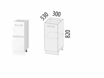 Напольный шкаф (лев/прав) Бьянка 102.55