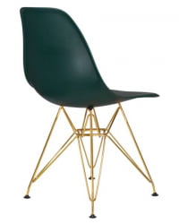 Стул обеденный ДОБРИН ДСР (ножки золотые, цвет тёмно-зеленый (Г-13)) 4 шт / DOBRIN DSR (G-13))