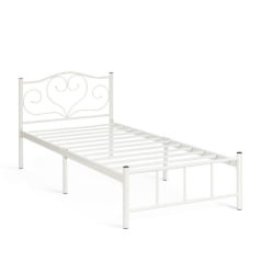 Односпальная кровать MALVA (mod. 9303) металл, 90*200 см (Single bed), White (белый)