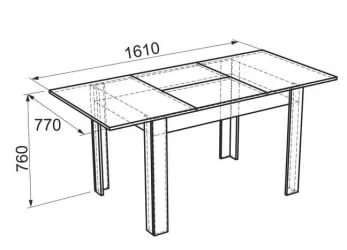 Обеденный стол Гермес 1 Дуб млечный / Венге