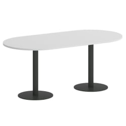 Стол овальный ХОМЕ ОФФИCЕ ВР.СП-5-180.1 Белый/Антрацит металл / HOME OFFICE VR.SP-5-180.1