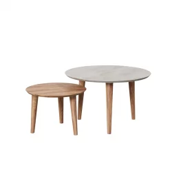 Стол журнальный Тип 6 высокий Бетон светлый