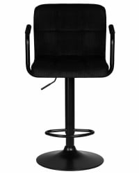 Стул барный ДОБРИН КРУГЕР АРМ БЛАCК (черный вельвет (ЛАР-Е2041-52)) / DOBRIN KRUGER ARM BLACK (LAR-E2041-52))