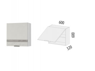 Шкаф над вытяжкой (с системой плавного закрывания) Бостон 104.14
