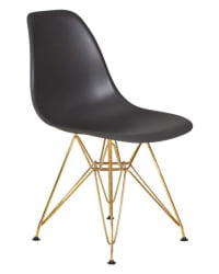 Стул обеденный ДОБРИН ДСР (ножки золотые, цвет тёмно-серый (ГР-04)) 4 шт / DOBRIN DSR (GR-04))