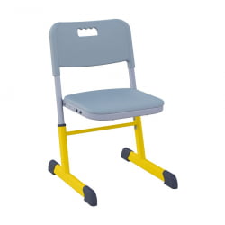 Стул ученический СМАРТЙ регулируемый по высоте (рост 3-5) Желтый/Серый / SMARTY