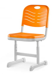 Стул ученический регулируемый пластиковый (рост 3-5) Оранжевый