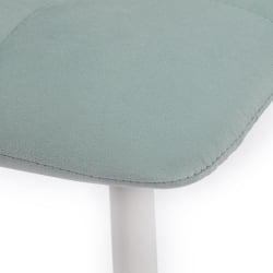 Стул CHILLY MAX Велюр/металл , 45 х 54 х 90 см , бирюзовый 20/белый