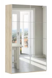 Шкаф-купе двухдверный Прайм 1400 Зеркало/Зеркало Дуб сонома