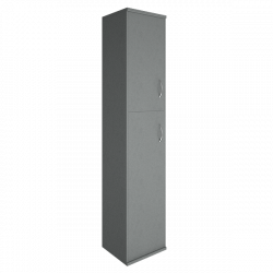 Шкаф высокий узкий левый Рива А.СУ-1.8 Л Серый / Riva