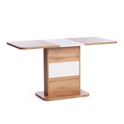 Обеденный стол SMART ЛДСП, 105-140х68,6х75 см, Дуб вотан/Белый