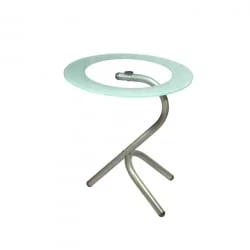 Кофейный столик Дуэт 5 Металлик/ прозрачное