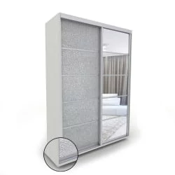 Шкаф-купе 2-х дверный Акцент-Квадро КЛ 1200х600 Выбеленное дерево