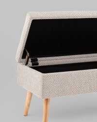 Банкетка Сторми с ящиком серо-бежевый