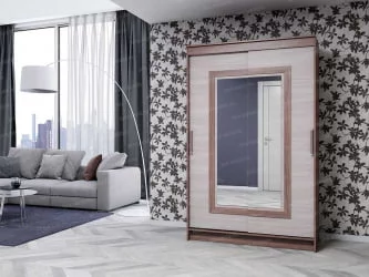 Шкаф-купе Ясень шимо темный/Ясень шимо светлый