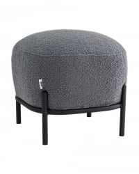 Пуф Стоун П букле Fluffy темно-серый