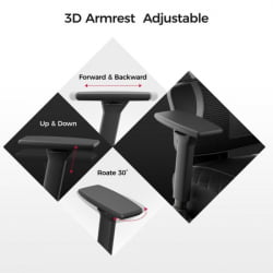 Эргономичное компьютерное кресло (для геймеров) Eureka Norn, Grey